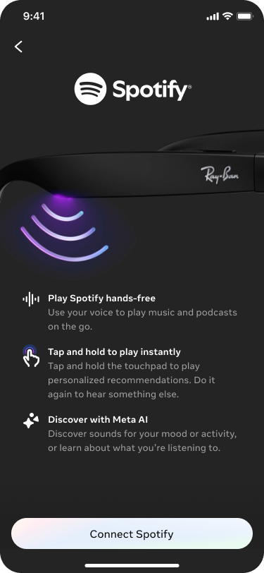 Listening experience in the companion app